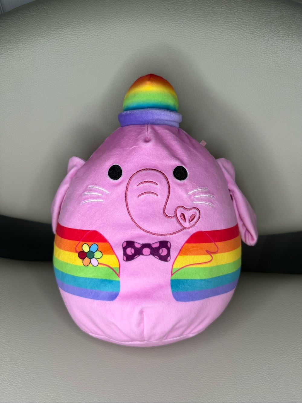 Disney Pink Rainbow Elephant Plush